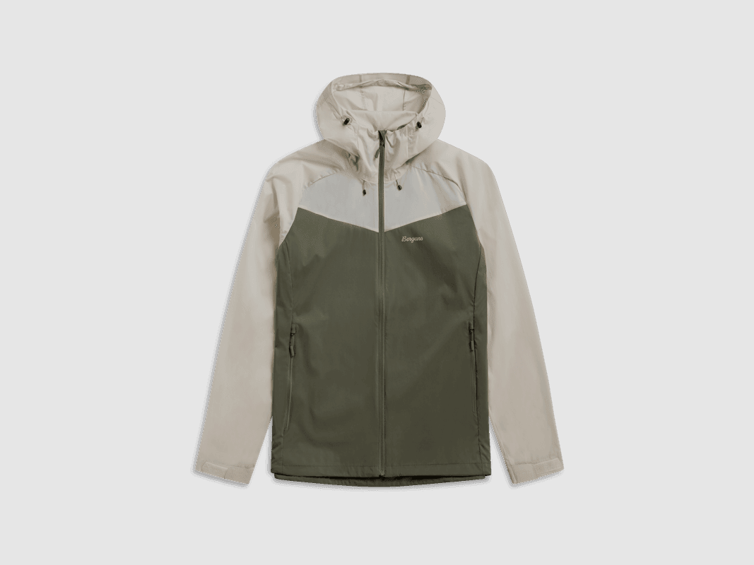 Bergans Microlight Jacket Heren Groen Modder/Bone Wit L
