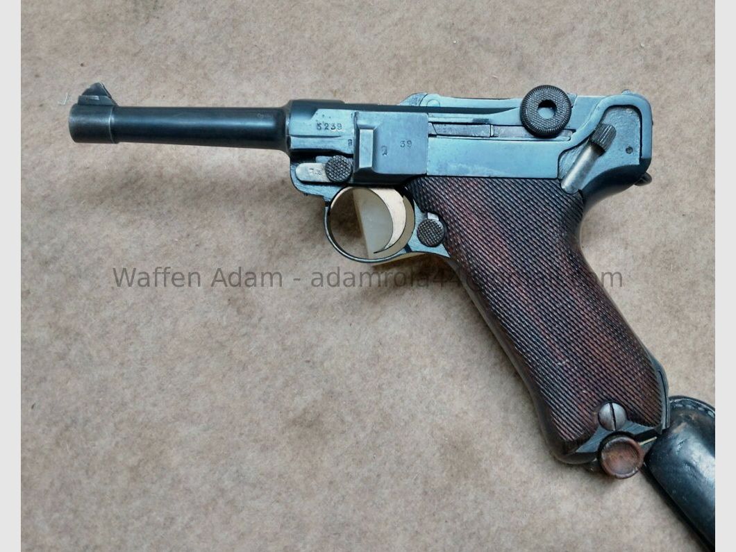 Fábrica de armas de Erfurt Pistola 08, Imperio alemán 1917, imagen 5 de 10