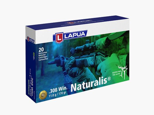 Lapua 170grs Naturalis 20STK .308Win