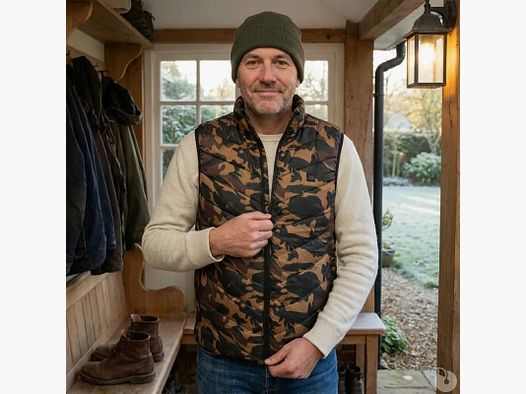Weste beheizbar camo CE - M bis 3XL - Jagd & Outdoor