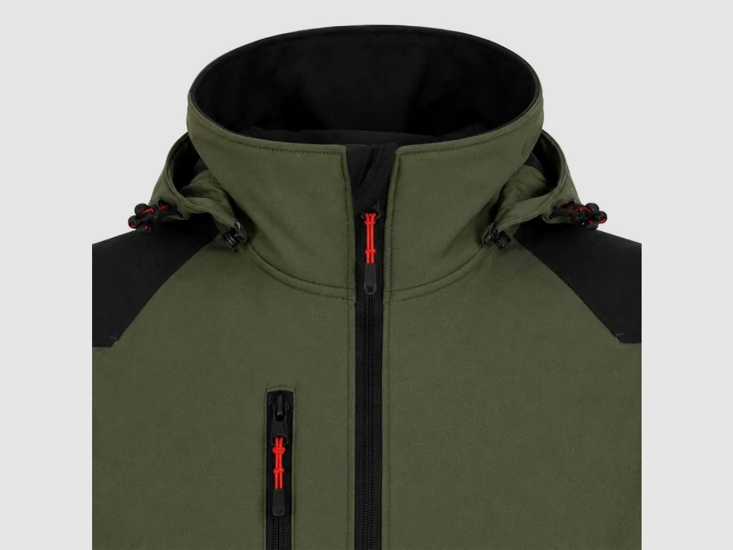 Softshell-Blouson River polar Polyester khaki schwarz M bis 3XL, Bild 6 von 15