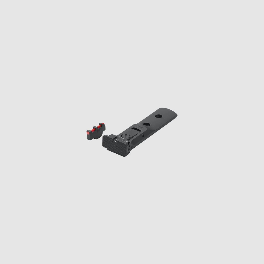 LPA TXT0407-F1 BLACK BAS verstellbares Revolvervisier für 629, 686, 586, 627, 66, 67, 696, 17, 19, 657, 610, 625, 29, 27 und neu für Kaliber .50 – Schwarzes Visierbild