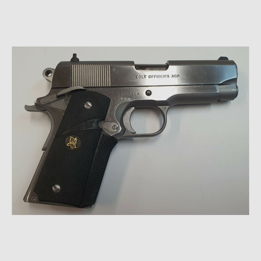 Colt Sehr Selten! Kompakte Pistole US Colt 1911 MK IV Series Officers ACP Stainless