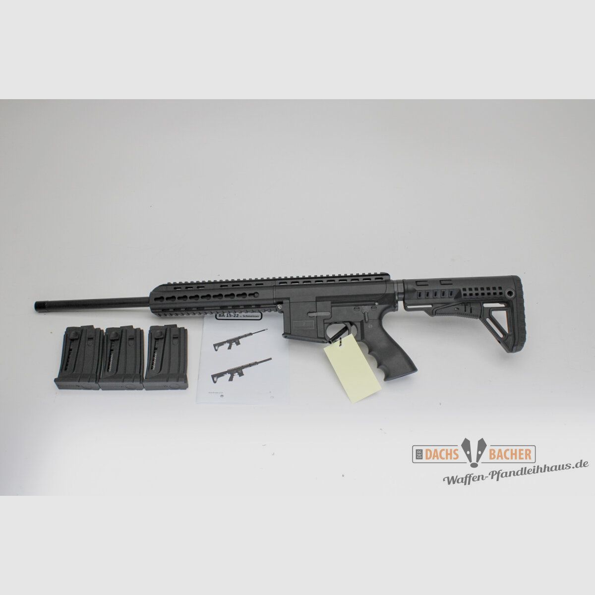 Rep. rifle Schmeisser BA15-22 cal. .22lr with 3 magazines