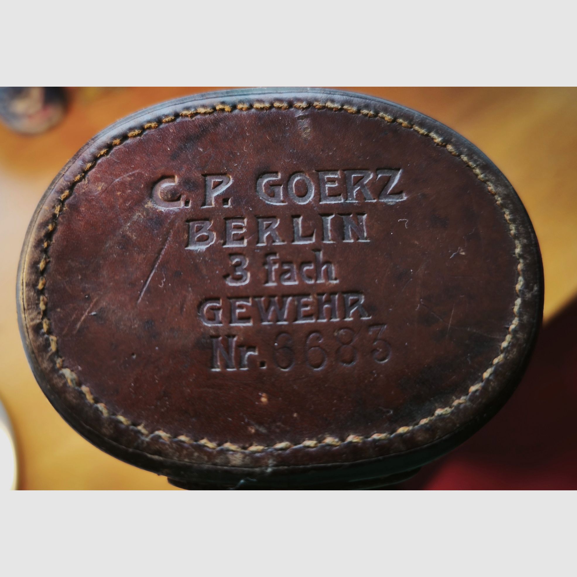 Goerz Berlin scope sniper scope case container scope ZF scope 1WK 2WK WW2 WK2 WK1Wehrmacht, imagen 2 de 7