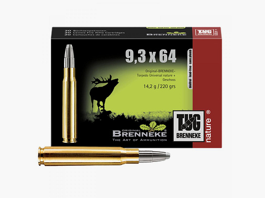 Brenneke 9,3x64 220GR TUG nature+ 20 cartouches