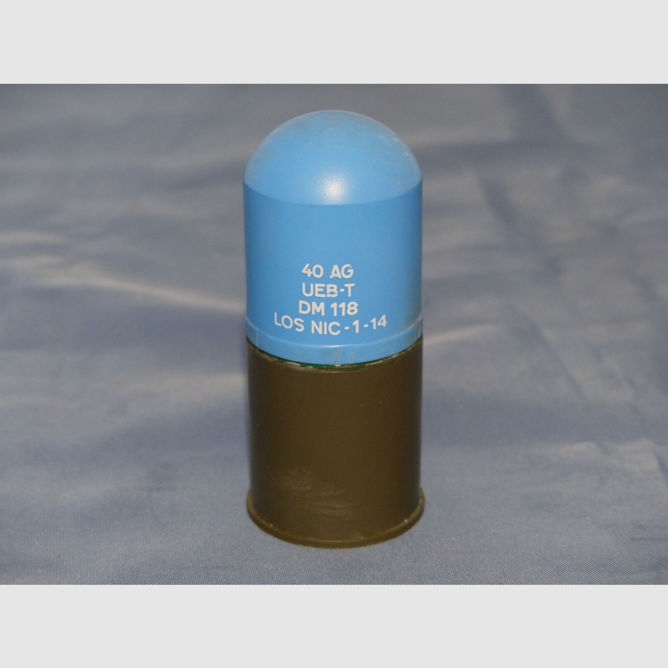 Bundeswehr BW 3 stuks oefenmunitie patroon projectielen blauw G3 schoonmaakspullen jaren 60 jaren 70