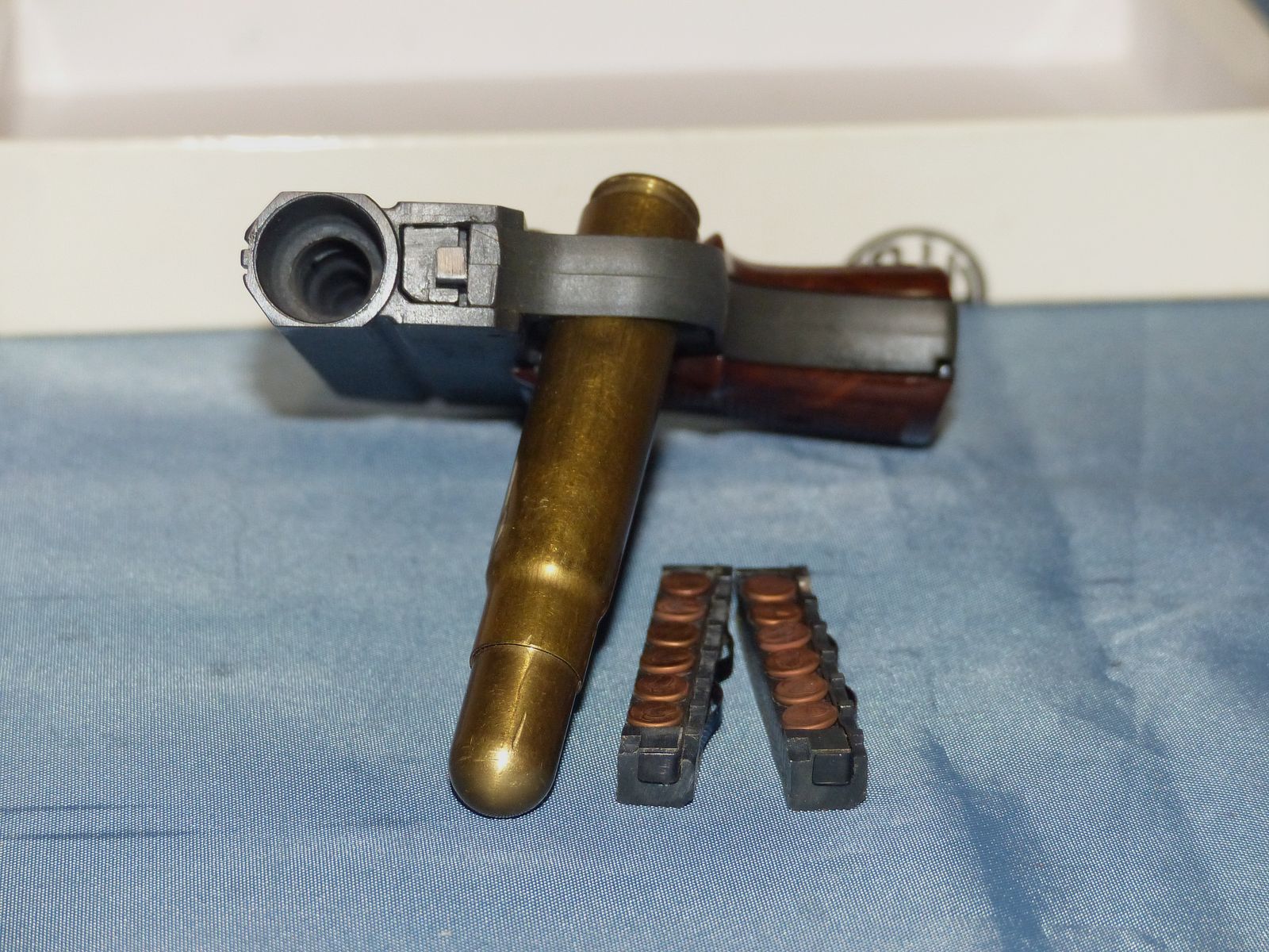 Schreckschuss Gas Pistole EM-GE 63 Cal. 6 mm Knall PTB 6 OVP 3 Magazine vintage