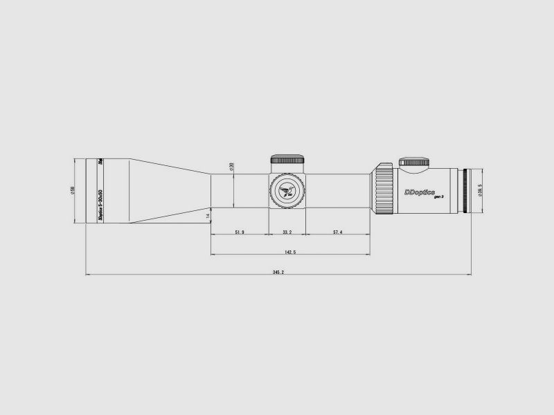 DDoptics Zieloptik Nachtfalke Gen.3 5-30x50 A4N (caccia) MRAD, immagine 2 di 4