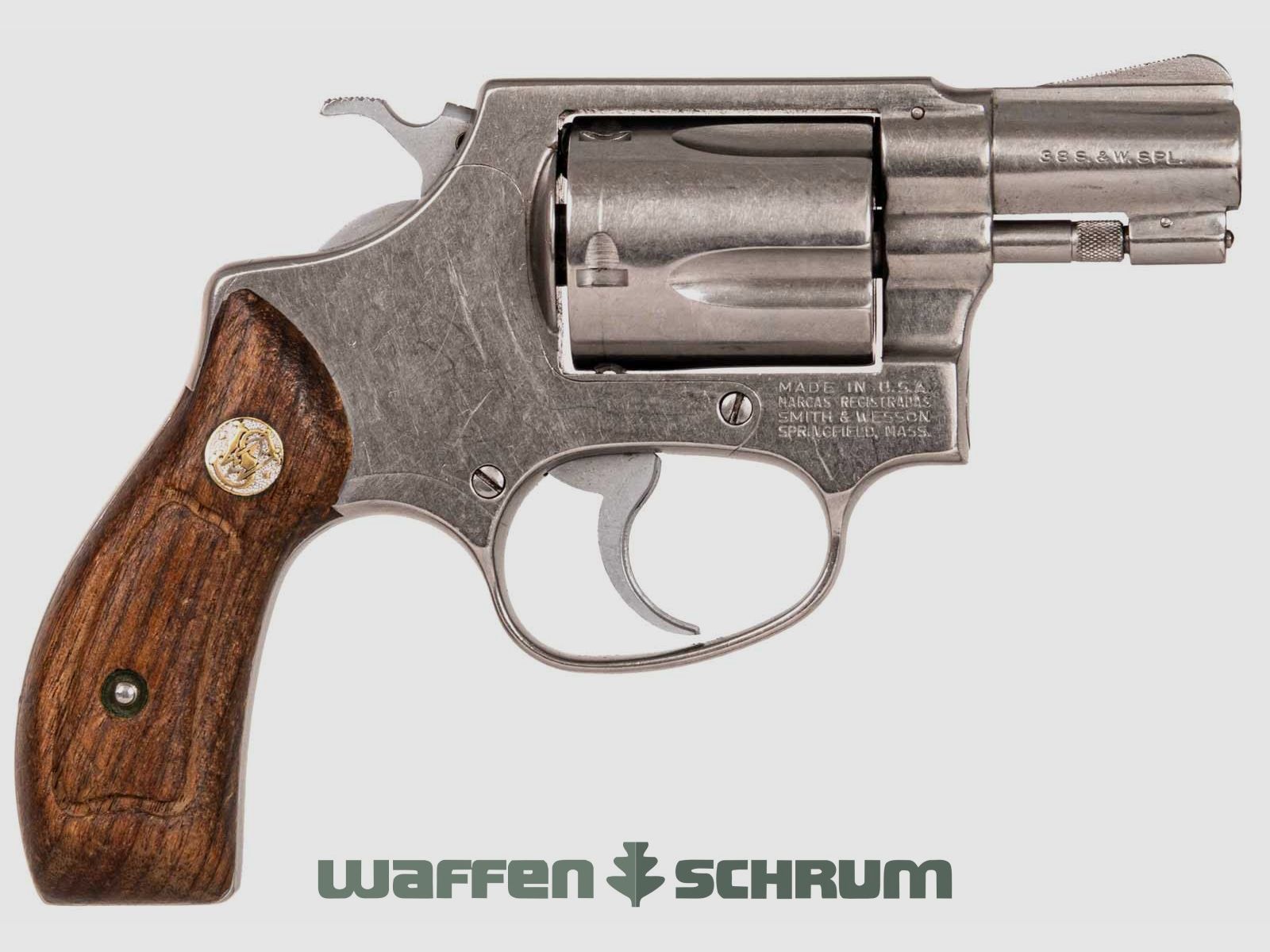 Smith & Wesson 60 .38Special , Holzgriffschalen, LL: 1 3/4 Zoll