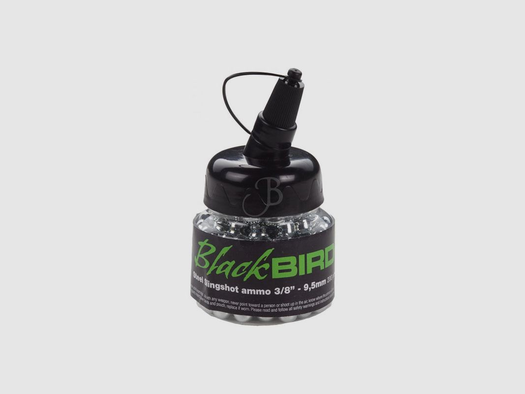 BLACKBIRD – SFERE ACCIAIO | STEEL SLINGSHOT AMMO 3/8″ – 9,5mm (200PZ)