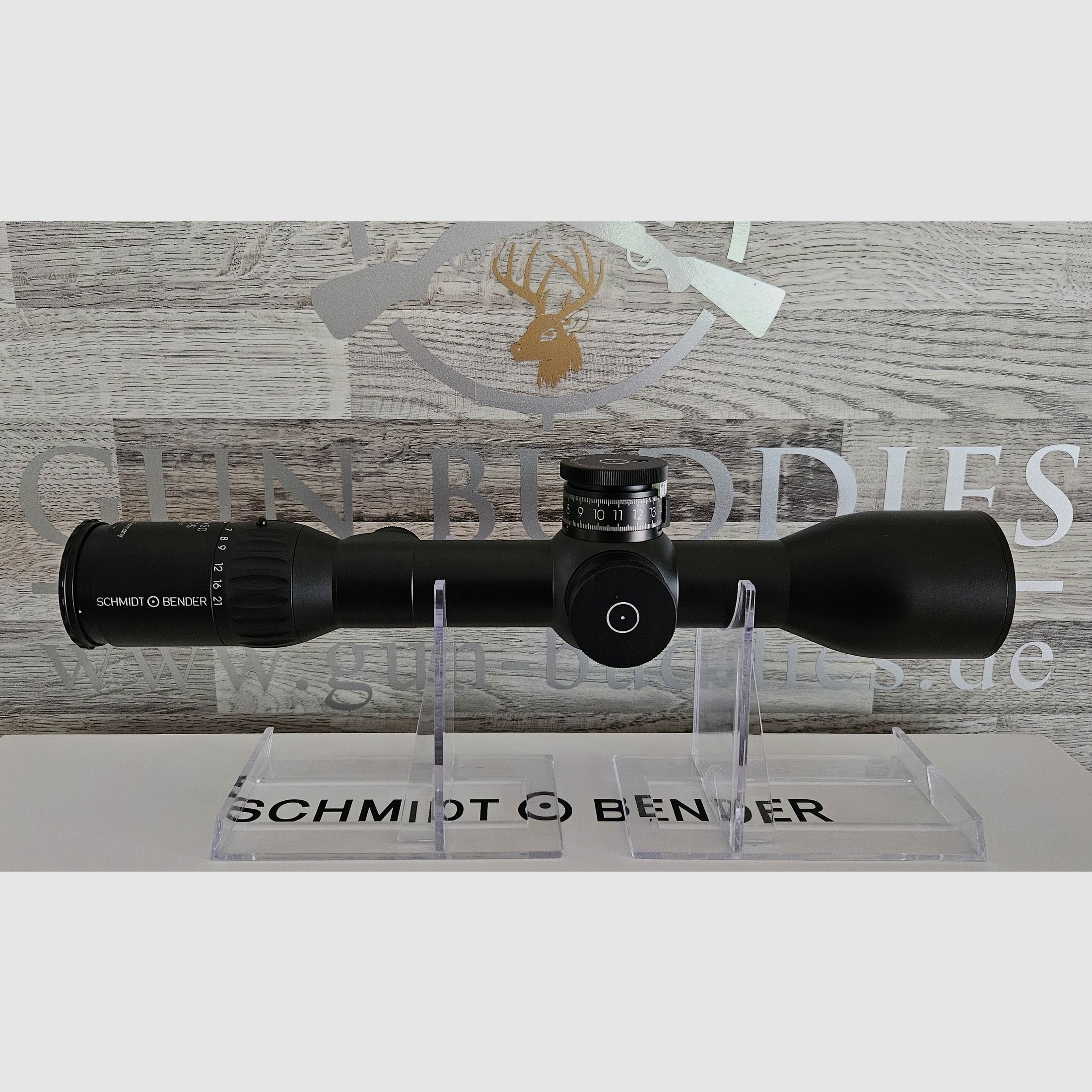 Schmidt & Bender EXOS 3-21x50 Absehen D7 mit Leuchtpunkt + ASV ST II-B LT - Neuware vom Fachhandel