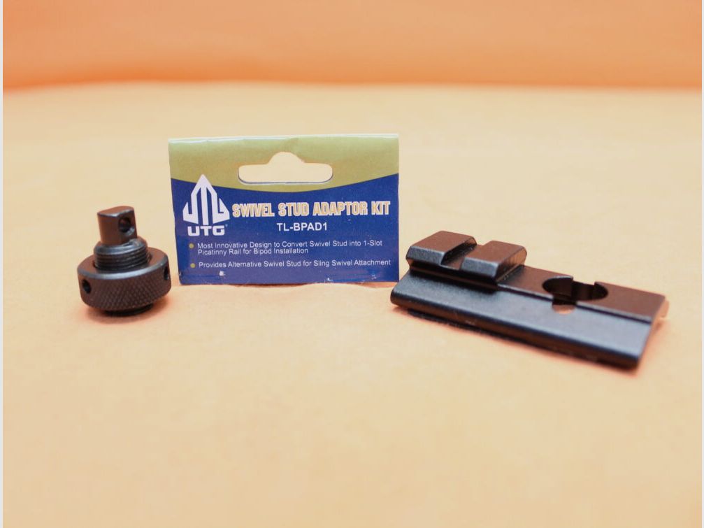 UTG - Leapers UTG adaptateur de bipied pour œillet de sangle (TL-BPAD1) Aluminium Noir avec profil Picatinny (adaptateur d'œillet de sangle)