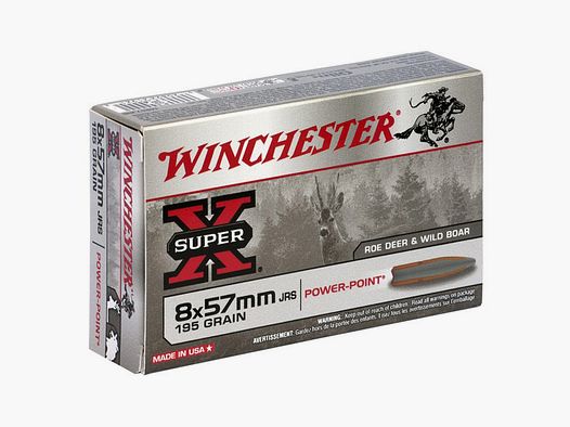 Winchester Super-X 8x57 IRS 195GR Power Point 20 cartouches