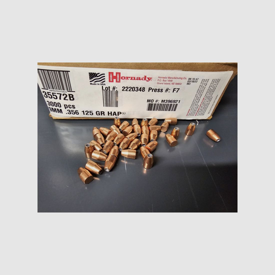 Hornady Geschosse .356 HAP 125gr. 500St.