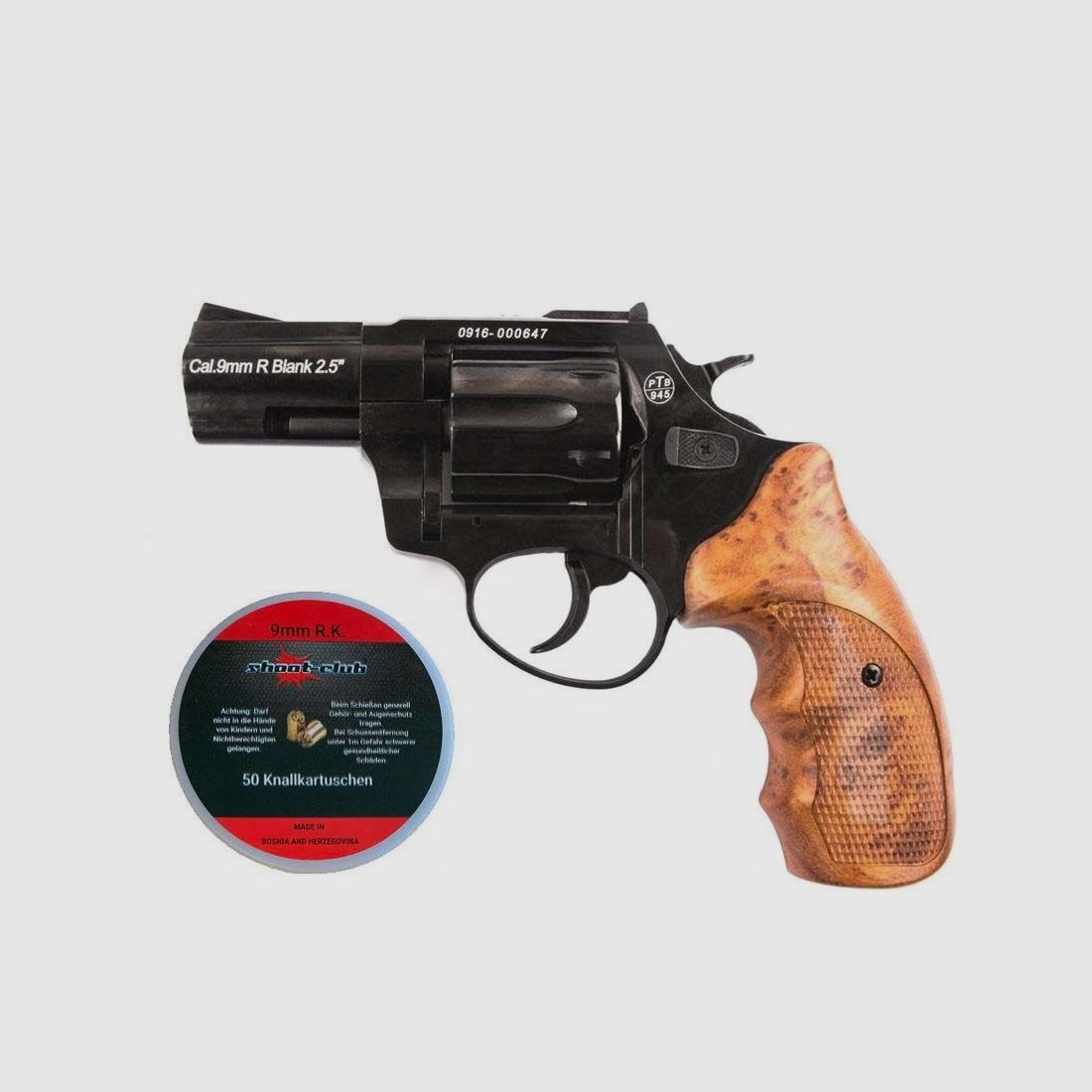 Zoraki Zoraki R1 Shiny 2,5 inch Set 9mm R.K. - zwart