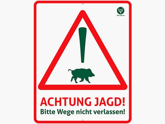 DJV-Warntafel Achtung Jagd