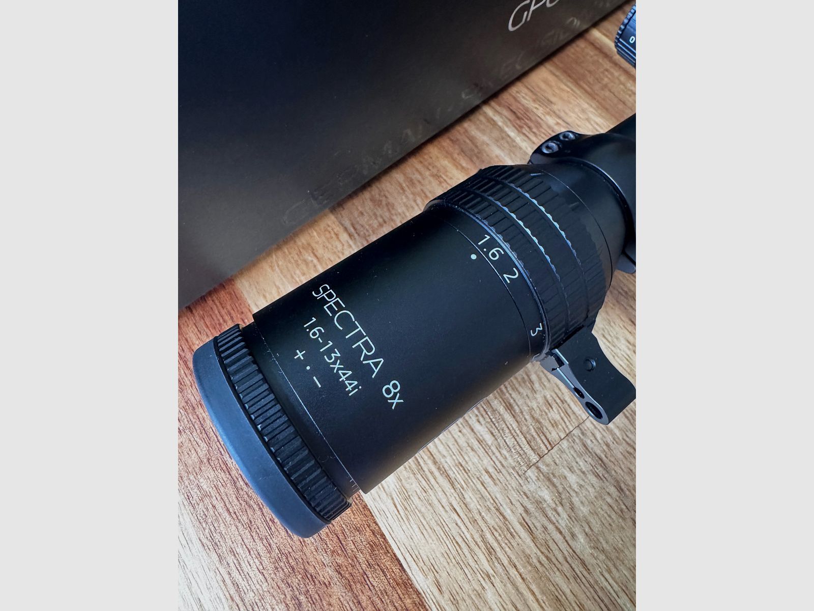 GPO Spectra 8x 1,6-13x44i inkl. Präzise Jagrn Adapter und Recknagel PSG Aufkippmontage