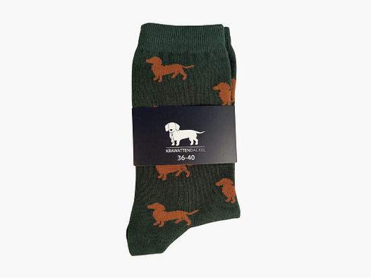 Krawattendackel Socken Dackel grün