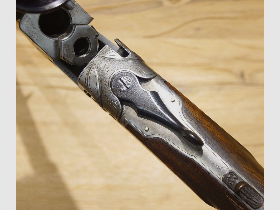 Bockbüchsflinte Ferlach Kal. 8x57IR 16/70 z Franz Kettner 6x42
