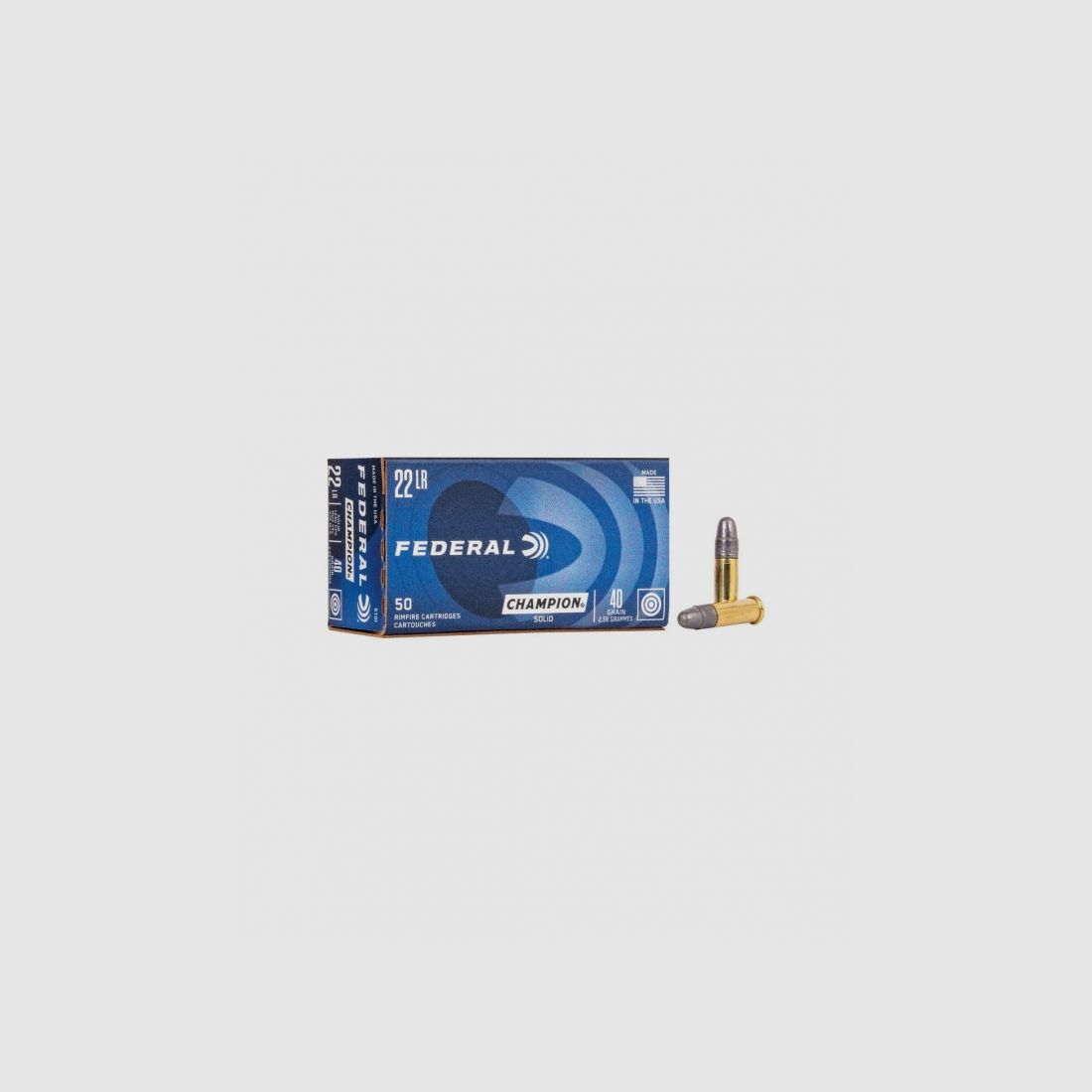 MUNITION FEDERAL 22LR CHAMPION Training - 40 gr LRN, Bild 2 von 2