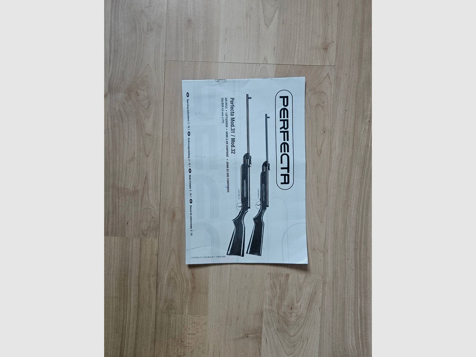 Fucile ad aria compressa Perfekta Mod. 32 4,5mm