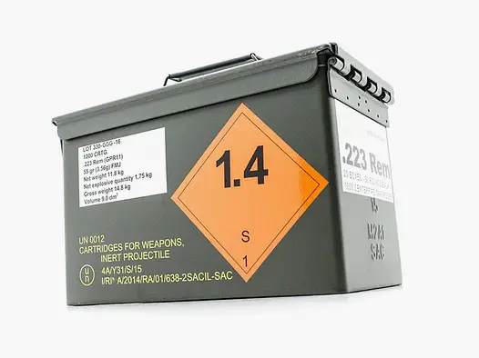 .223 Rem GGG NATO M193 55gr FMJ nella scatola M2A1 1000 pz