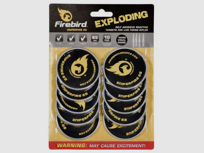 Firebird Targets SniperFire 65mm para el tiro con armas cortas y largas