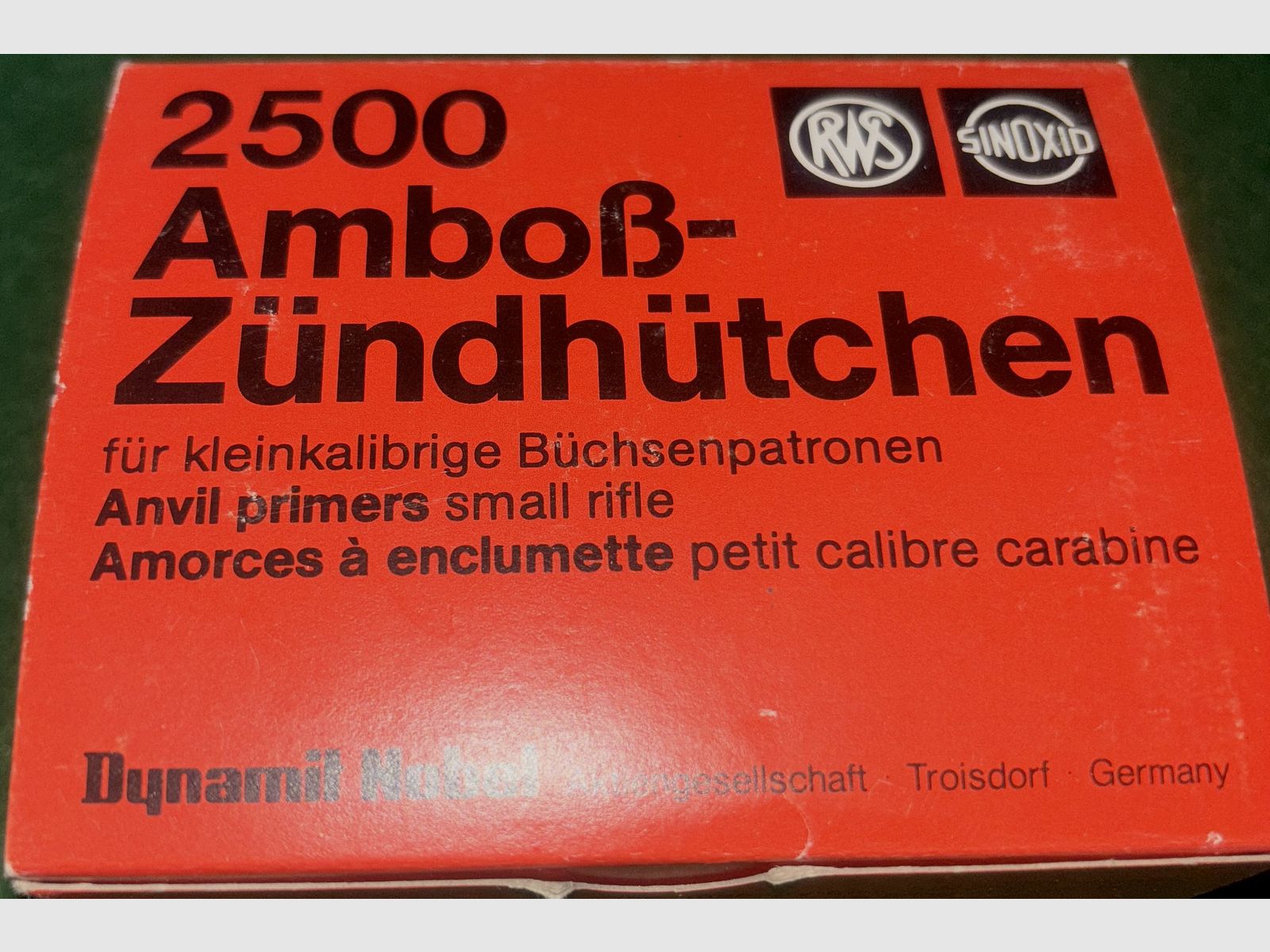 RWS Amboß- Zündhütchen 4,45 mm Nr. 4033 