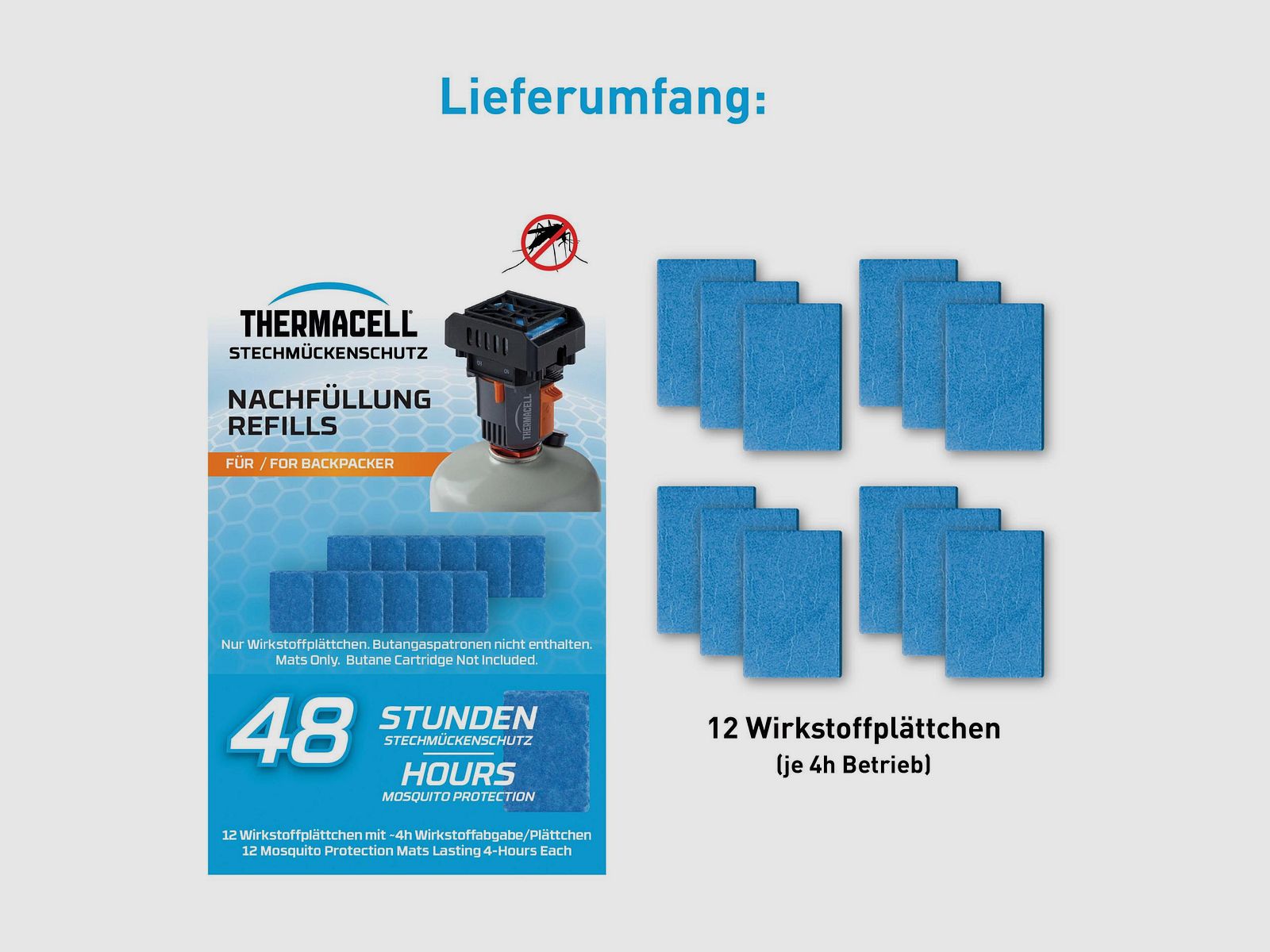 Thermacell 920212 M-48 Nachfüllset Backpacker 48 Stunden