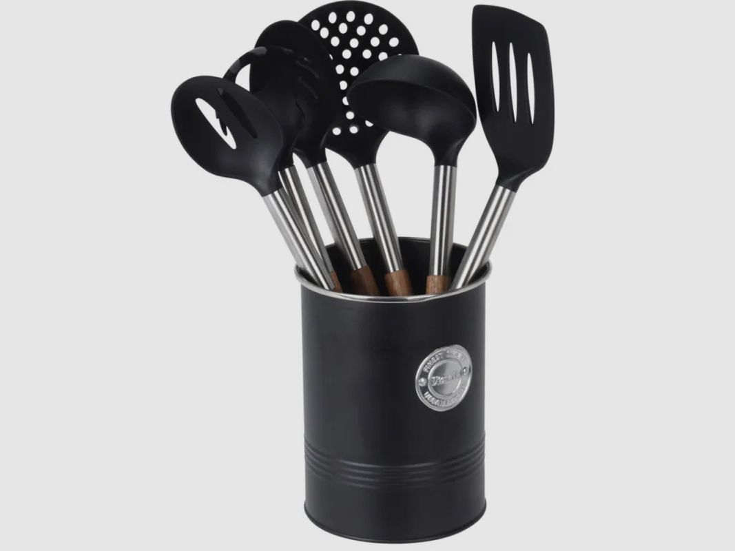 6 kitchen utensils with pot holder, image 1 of 6