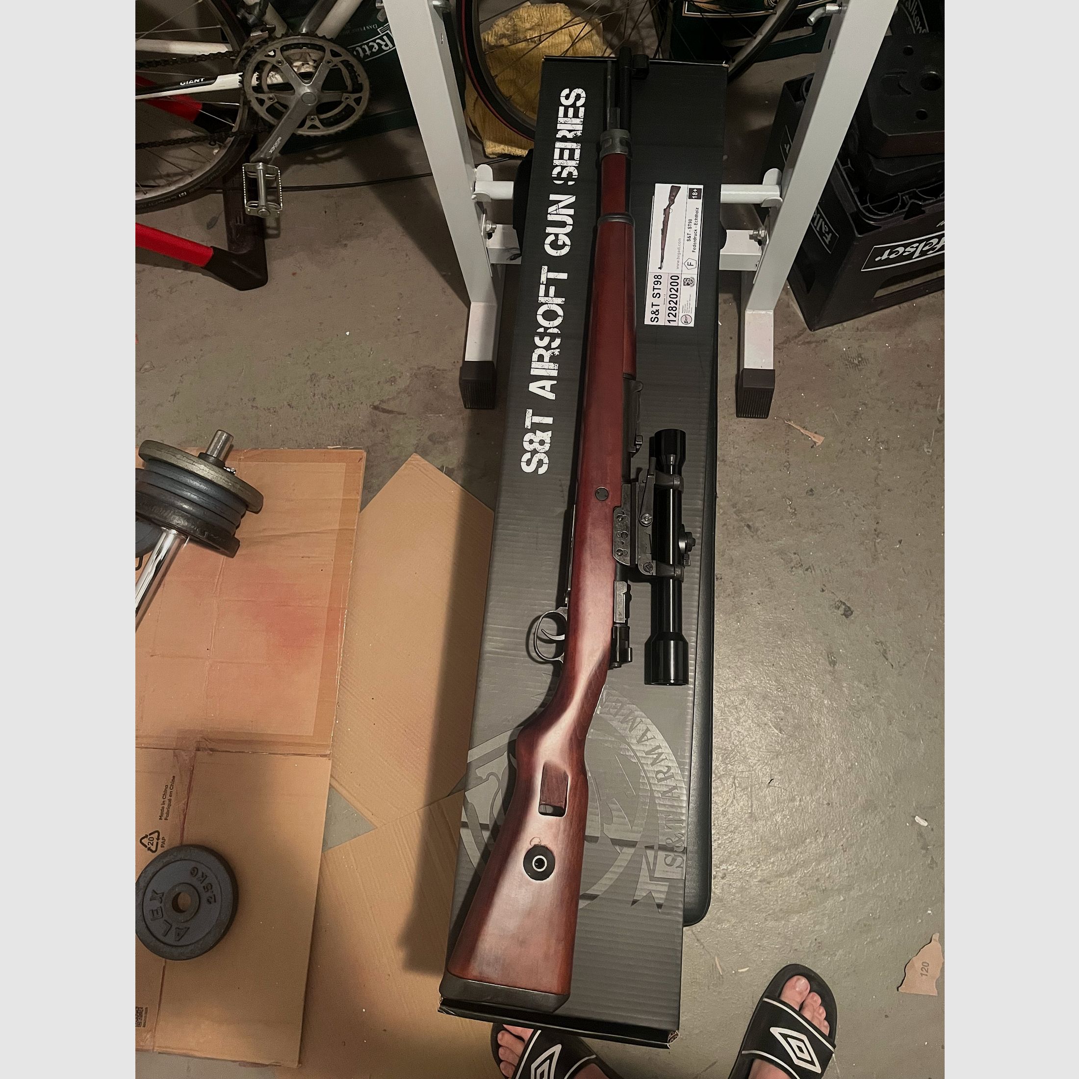 Fucile a molla Begadi S&T ST 98, calibro 6mm. Versione di aggiornamento CNC