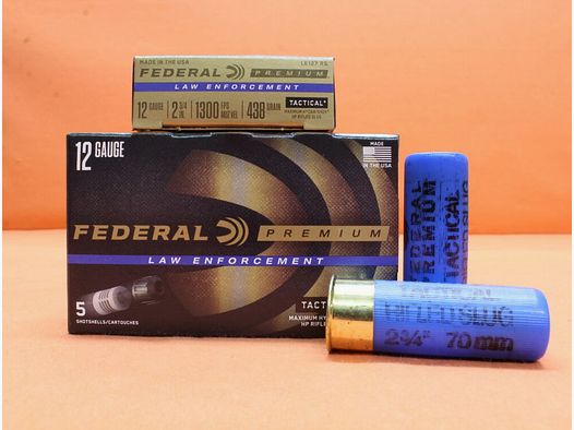Federal Cartridge 12/70 Federal Tactical Slug Lead 28g VE 5 Cartridges LE Tactical (LE127RS)