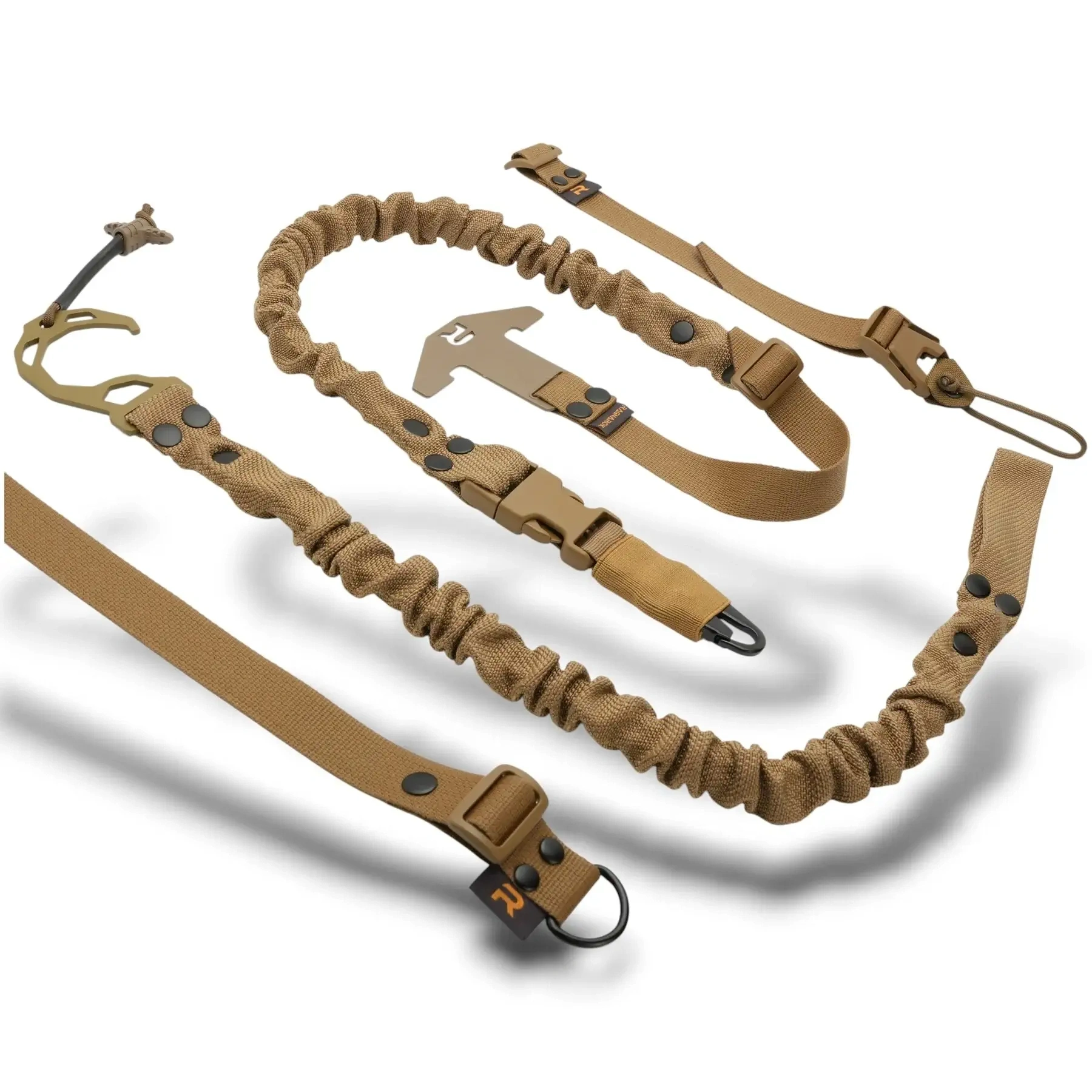 Sangle monopoint avec kit de fixation pour gilet tactique RAGNAROK THOR HK Coyote Brown, image 2 sur 2