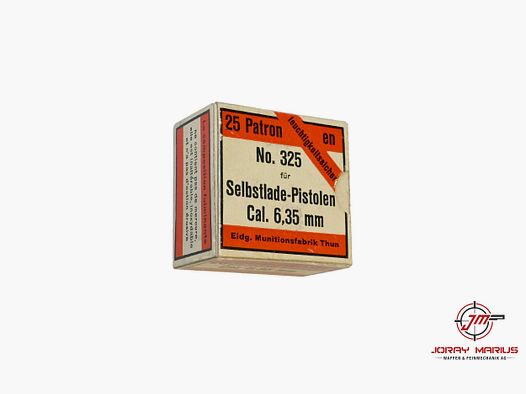 6.35mm Browning Pistolenpatronen M+F Thun Sammlermunition