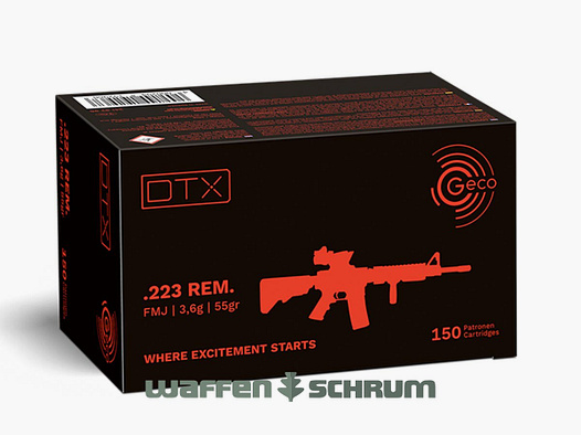 Geco DTX 3,6g - 55gr .223 Rem. 150er Pck