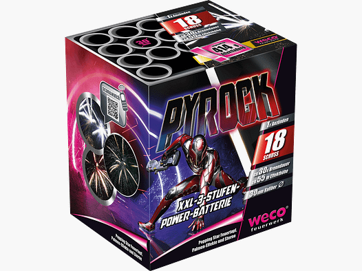 WECO Pyrock 18 Schuss Batteriefeuerwerk