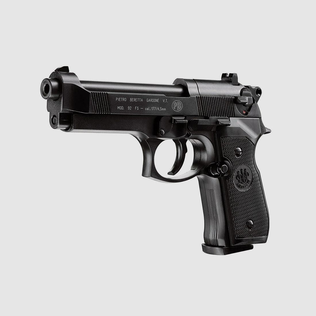 B-Ware CO2 Pistole Beretta M 92 FS schwarz Kunststoffgriffschalen Kaliber 4,5 mm (P18)