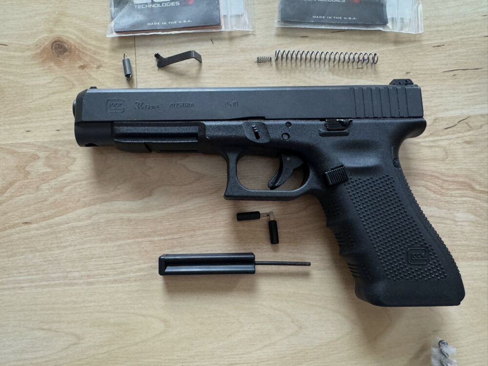 Glock 34 Gen4 inkl. ZEV Abzugstuningkit und OVP, Zubehör 9mm Luger 9x19