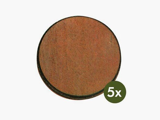 Round dark brown boar plaque 20 cm, 5 pieces