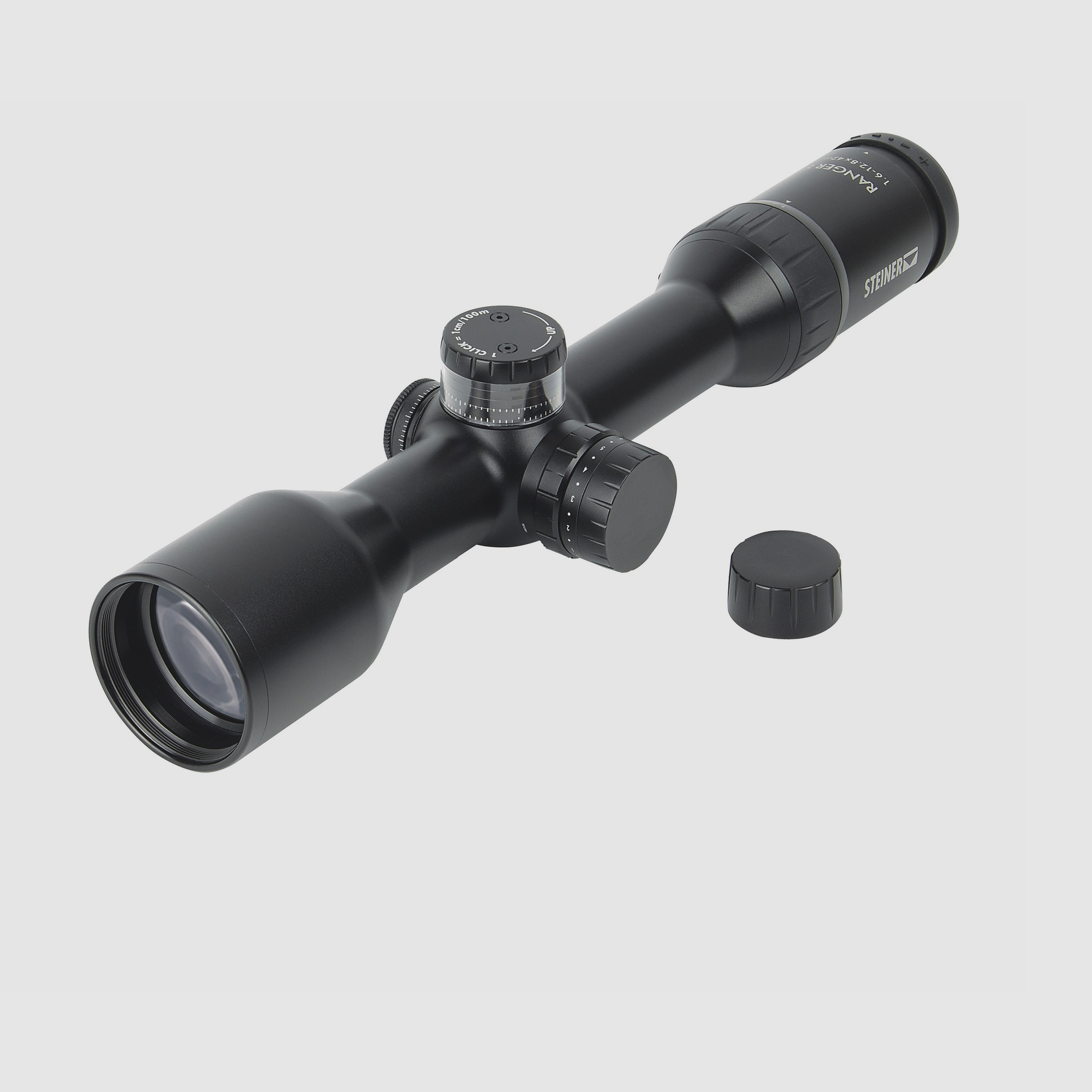 Steiner 202287812 Ranger 8 1.6-12.8X42 30MM ballistic turrets with LA-4A reticle