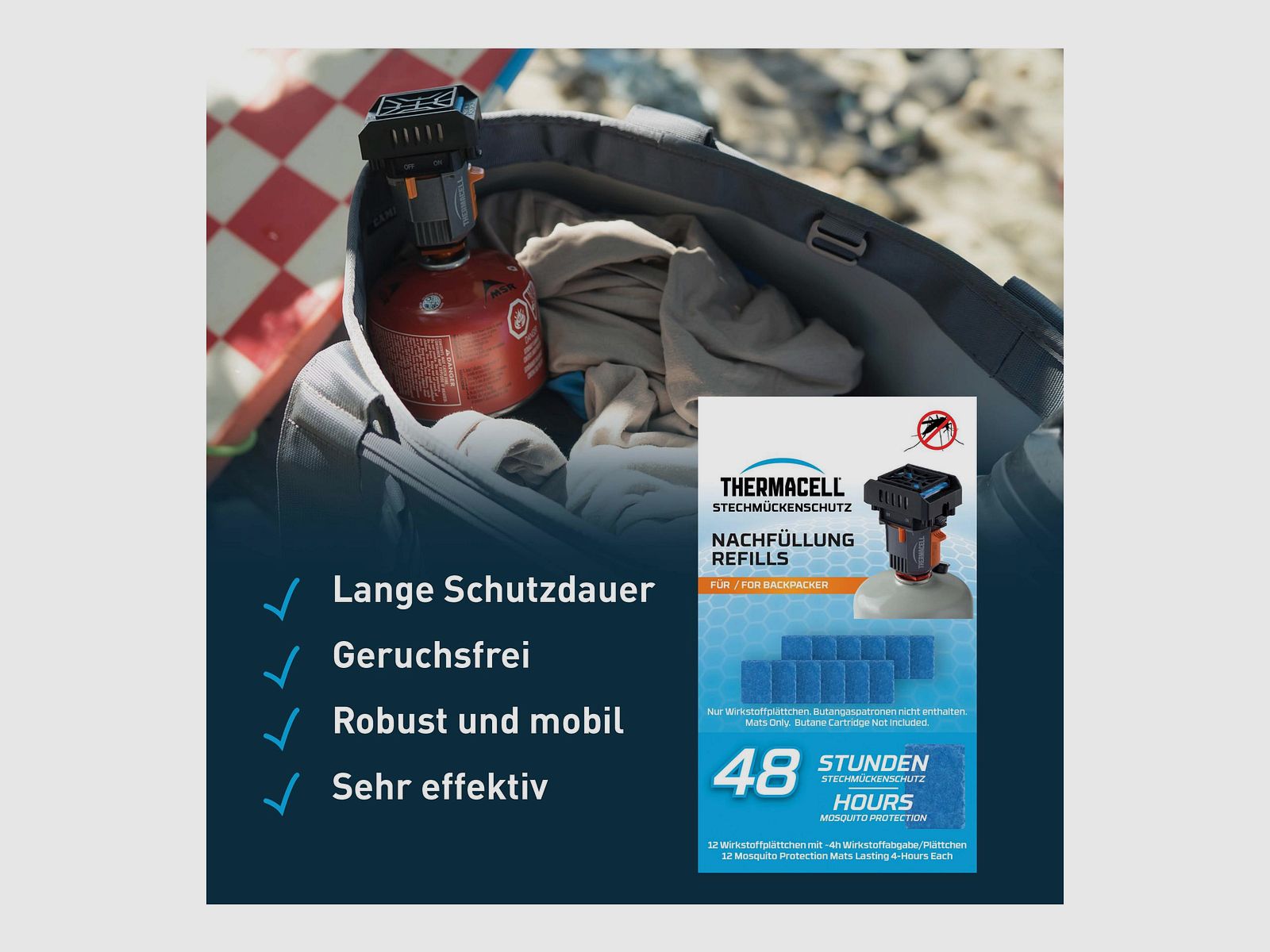 Thermacell 920212 M-48 Nachfüllset Backpacker 48 Stunden