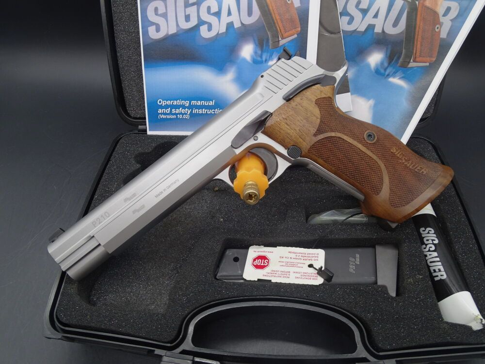 SIG Sauer P210 Super Target Silver 6" Hecho en Alemania P210 Super Target Silver