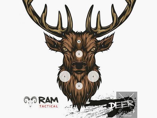 RAM Zielscheibe HIRSCH 14x14cm