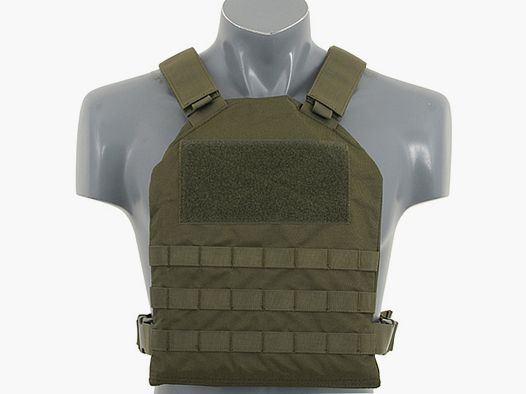Simple Plate Carrier with Dummy Soft Armor Inserts - Olive