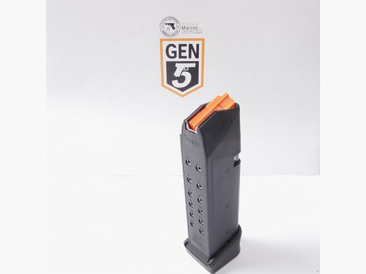 CARGADOR GLOCK 17+2 C/9X19 ELEVADOR NARANJA