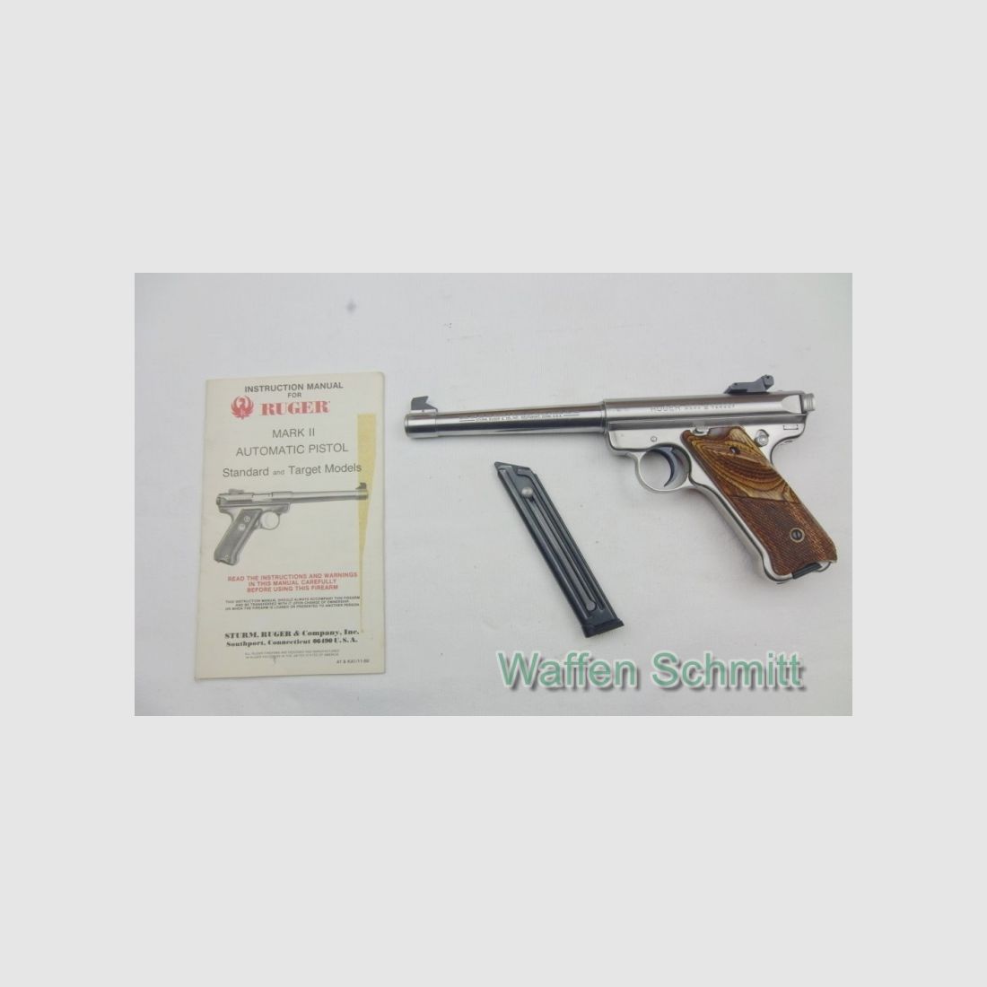 Pistole Ruger Mark II Target, Kaliber .22lr. mit Reservemagazin. Guter Zustand!!!