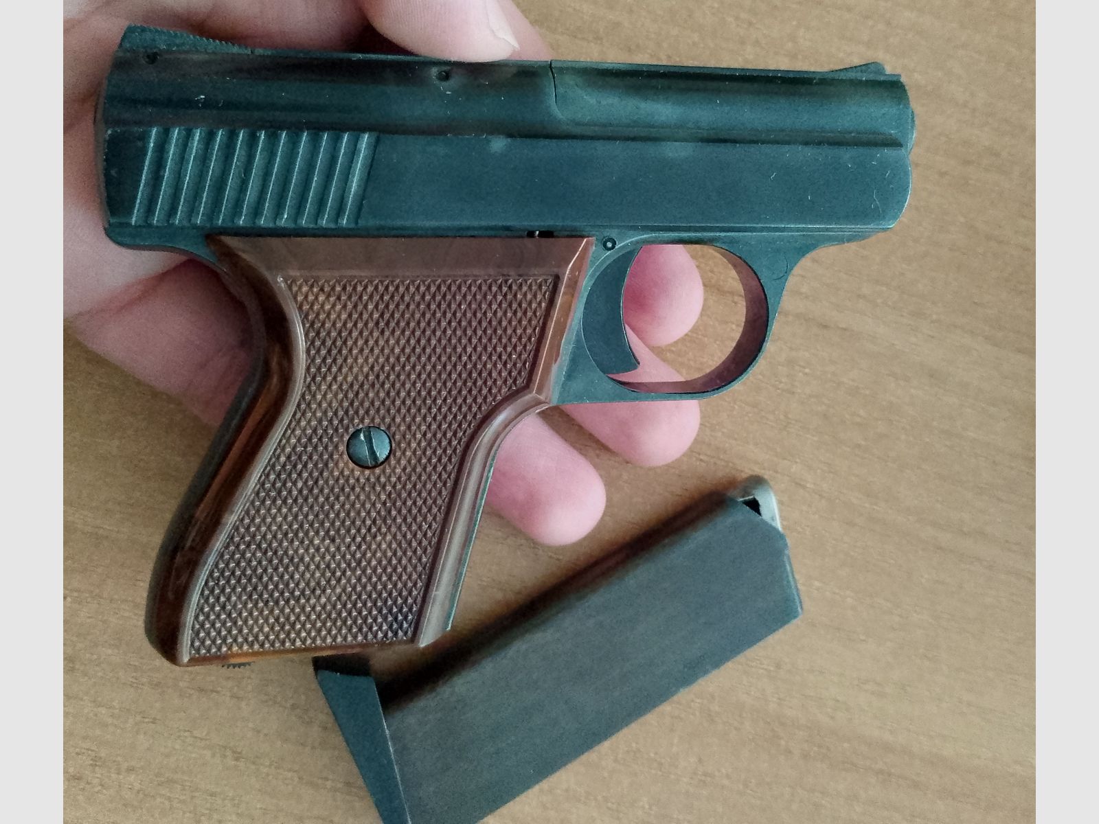 Alte Rhöner SM 15 Kal. 8 mm Knall im ersten PTB 83 mit Verpackung!