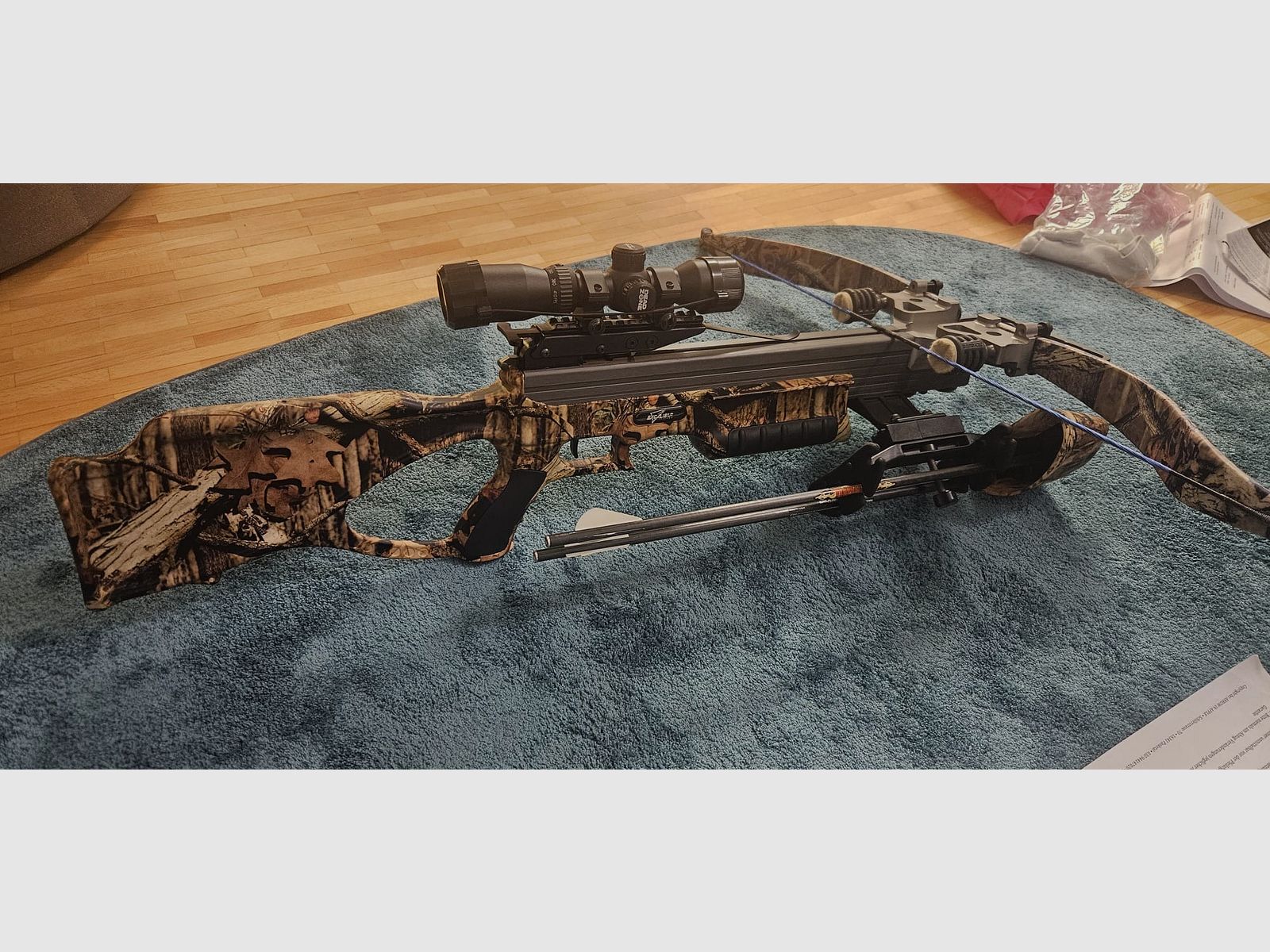 Excalibur Matrix 330 Armbrust + viel Zubehör (Ersatzwurfarme, Tasche, ZF) – sehr guter Zustand