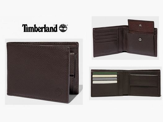 TIMBERLAND Portafoglio Bifold in pelle marrone
